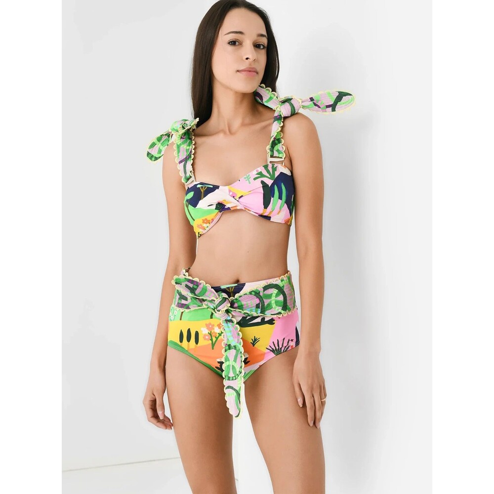 Celia B Petalioli Colorful Abstract Swimsuit Bikini Size XS CeliaB